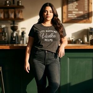 🆕LIFE HAPPENS SLIM FIT CREW TEE - TRIBLEND TEE